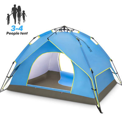 خيمة تخييم عائلية بطبقة مزدوجة مقاومة للماء 210D أكسفورد PU سهلة الإعداد