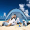 خيمة واقية من الشمس من البوليستر المطلية بالفضة للشاطئ مقاومة للمطر في الهواء الطلق 3-4 أشخاص