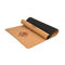 حصيرة بيلاتيس لليوجا من الفلين غير قابلة للانزلاق بتصميم من الجوت الخشبي بطبعات طبيعية