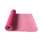 3D ستيريو مزدوج اللون TPE Yoga Mat 6mm Purple نقش ناعم نمط مقاوم للماء