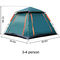 خيمة فورية أوتوماتيكية مقاومة للرياح مقاومة للماء سهلة الإعداد 3-4 أشخاص للتلألؤ